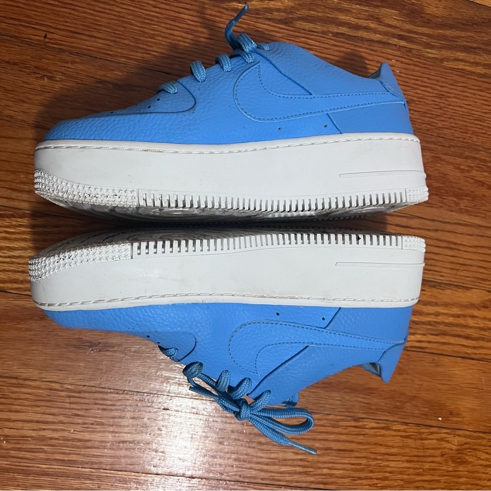 Nike Women’s Sneakers Blue and White Platform Shoes